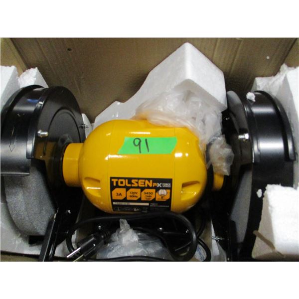 FREIGHT DAMAGE (AS IS):  8" GRINDER (RUNNING)