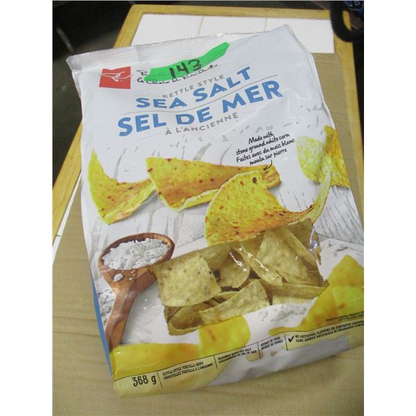 SHELF PULLS (AS IS):  KETTLE STYLE SEA SALT CHIPS - BAG