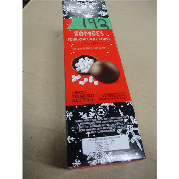 SHELF PULLS (AS IS):  CHOCOLATE BOMBS (3) - BOX