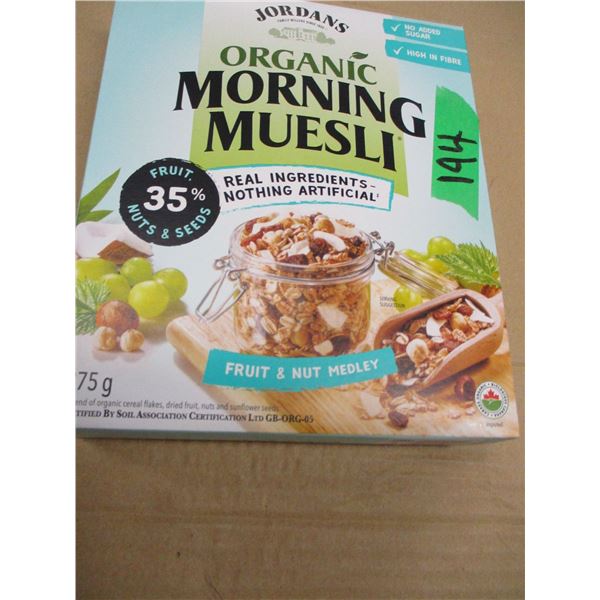 SHELF PULLS (AS IS):  JORDANS FRUIT & NUT CEREAL (400G) - BOX