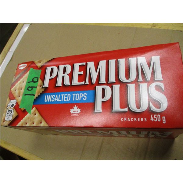 SHELF PULLS (AS IS):  PREMIUM CRACKERS (450G) - BOX