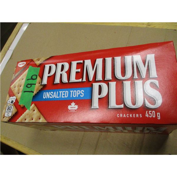 SHELF PULLS (AS IS):  PREMIUM CRACKERS (450G) - BOX