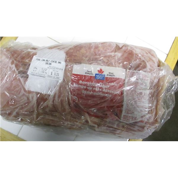 SHELF PULLS (AS IS):  PORK LOIN HALF CENTER & SIRLOIN (APPROX. $12.25)