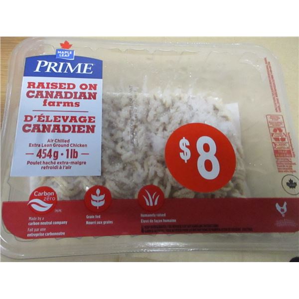 SHELF PULLS (AS IS):  GROUND CHICKEN (APPROX. $8.00)