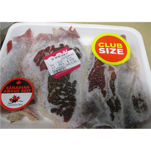 SHELF PULLS (AS IS):  CLUB SIZE TOP SIRLOIN STEAK (APPROX. $17.53)