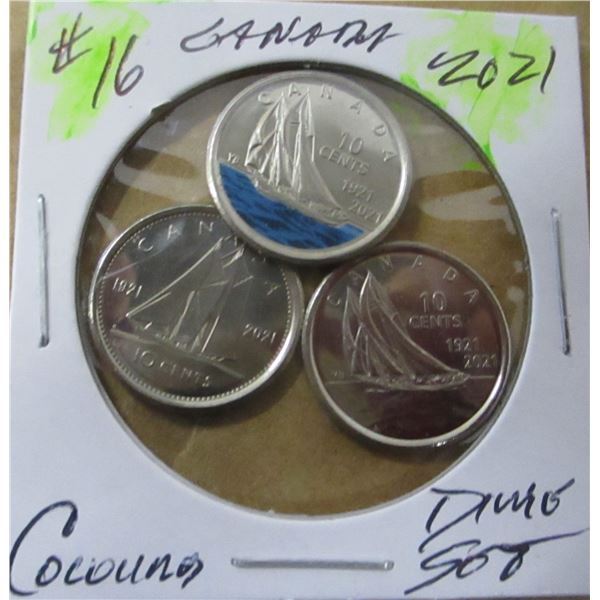 2021 CANADA UNCIRCULATED COIN SET (COLORED DIME SET)
