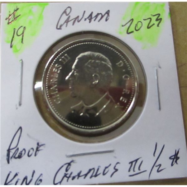 2023 CHARLES III CANADA 50 CENT COIN