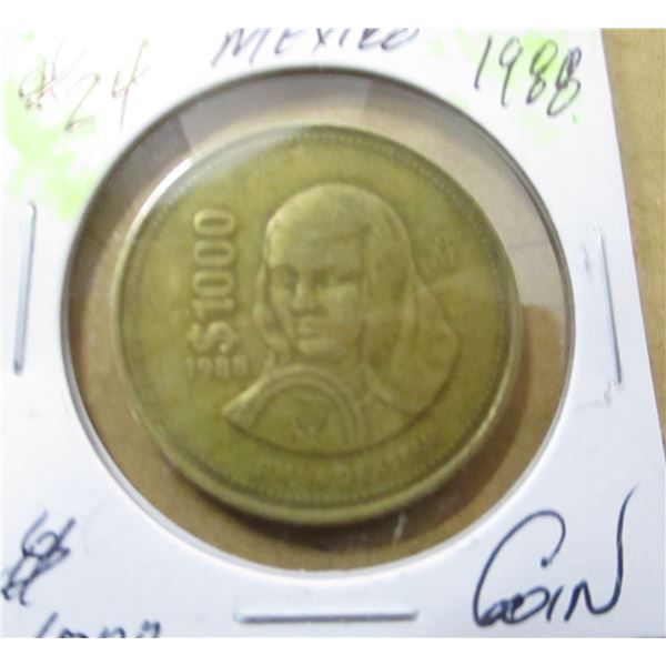 1988 MEXICAN $1000 COIN