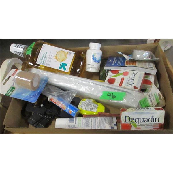 FREIGHT DAMAGE (AS IS):  BOX C/W TOOTHPASTE, MOUTHWASH, ETC