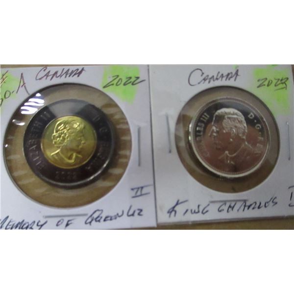 2022 MEMORY QUEEN ELIZABETH II & 2023 KING CHARLES III COINS