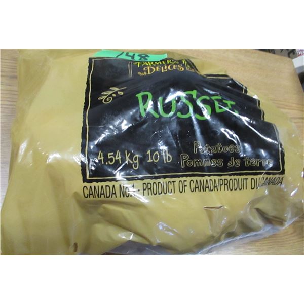 SHELF PULLS (AS IS):  RUSSETT POTATOES (10 LBS) - BAG