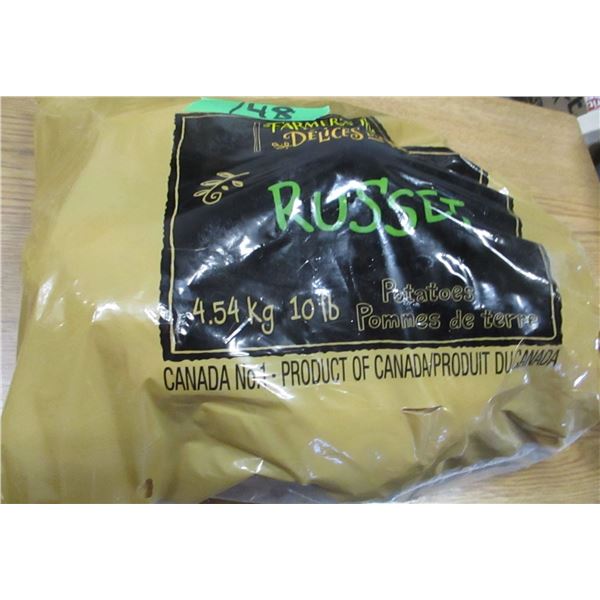SHELF PULLS (AS IS):  RUSSETT POTATOES (10 LBS) - BAG