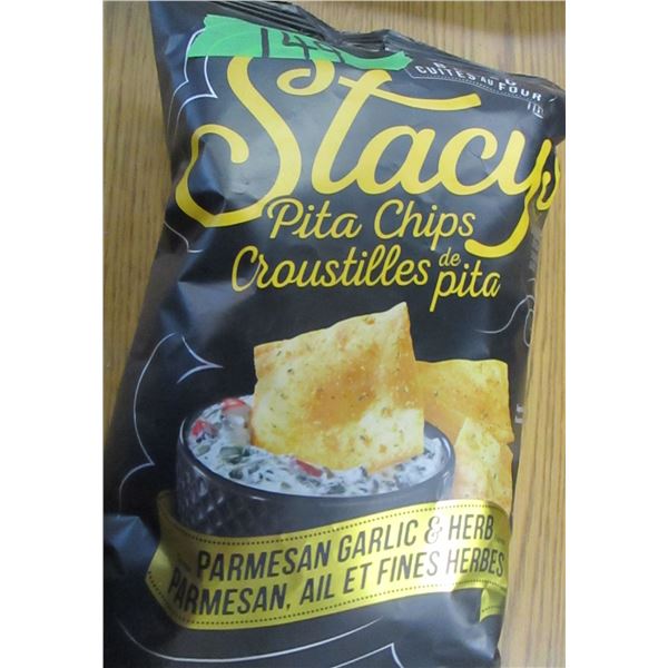 SHELF PULLS (AS IS):  STACY PARMESEN GARLIC HERB CHIPS (227G) - BAG