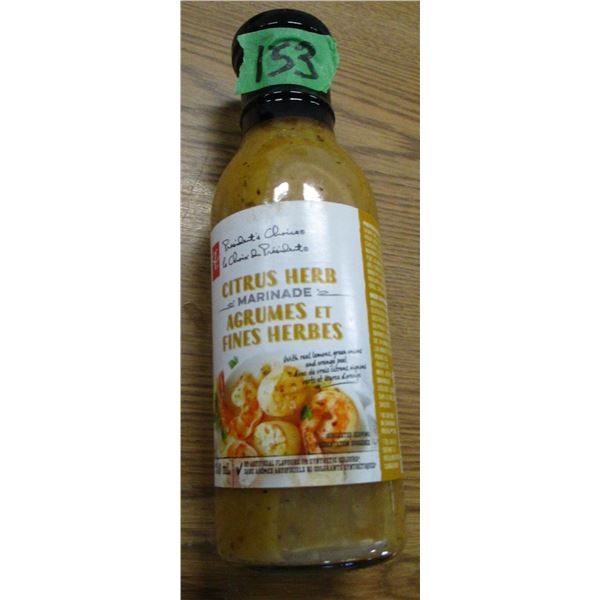 SHELF PULLS (AS IS):  CITRUS & HERB MARINADE (350ML) - BOTTLE