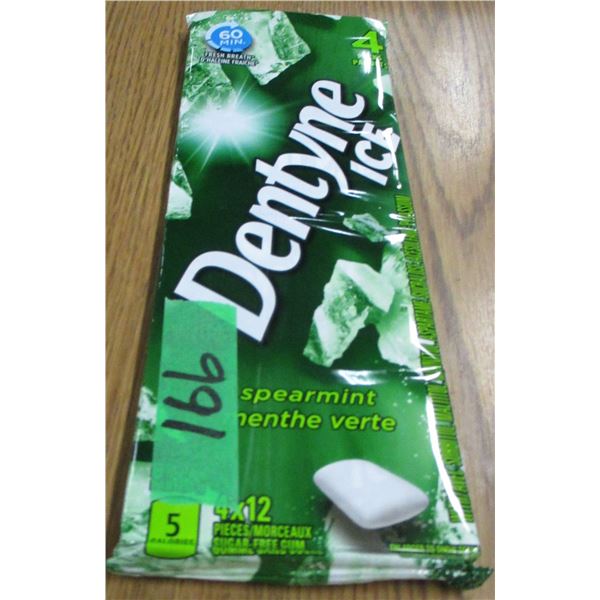 SHELF PULLS (AS IS):  DENTYNE ICE SPEARMINT GUM (4 X 12 PIECES) - PACKAGE