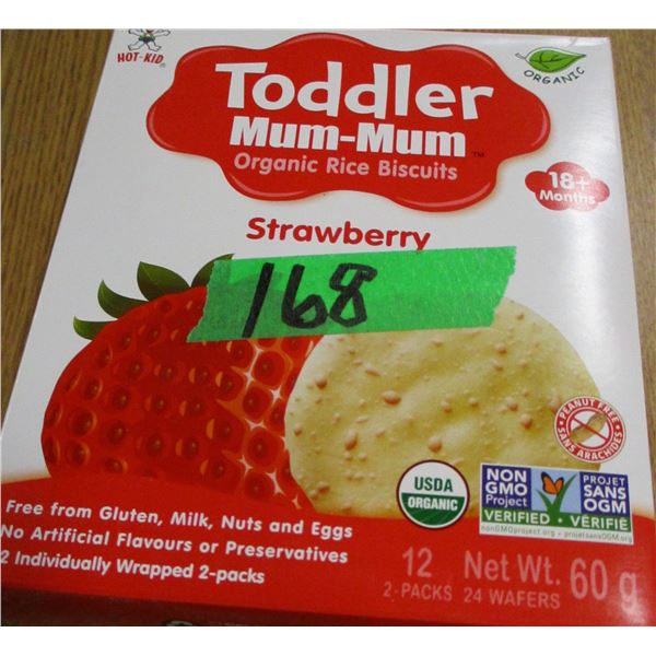 SHELF PULLS (AS IS):  STRAWBERRY BISCUTS (12) - BOX