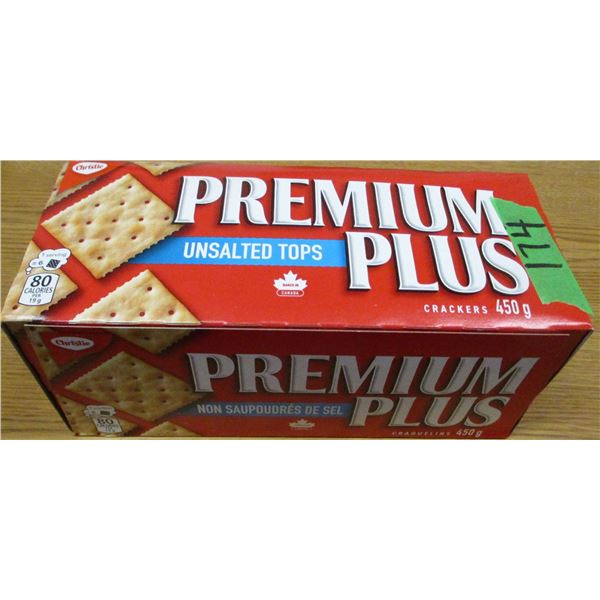 SHELF PULLS (AS IS):  PREMIUM PLUS CRACKERS (450G) - BOX