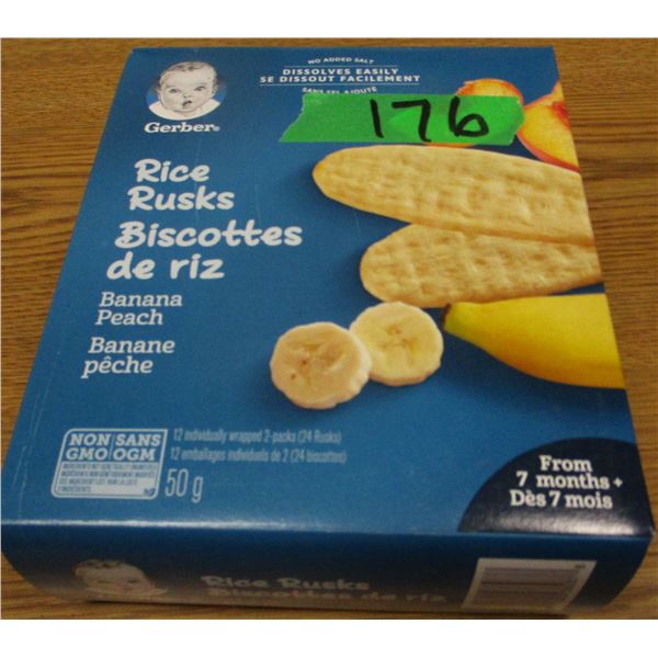SHELF PULLS (AS IS):  RICE RUSKS (50G) - BOX