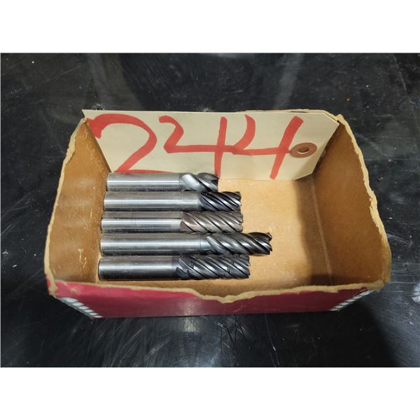 Lot(5) of assorted Solid Carbide End Mill 1/2 