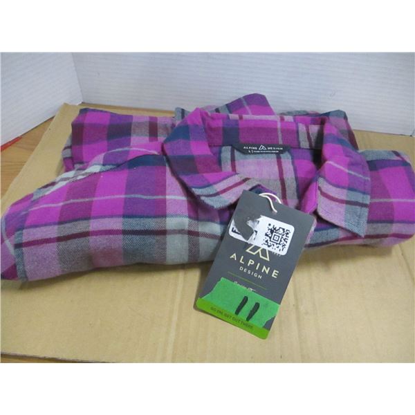 NEW:  MEN'S PLAID SHIRT (SIZE LARGE) (PURPLE)