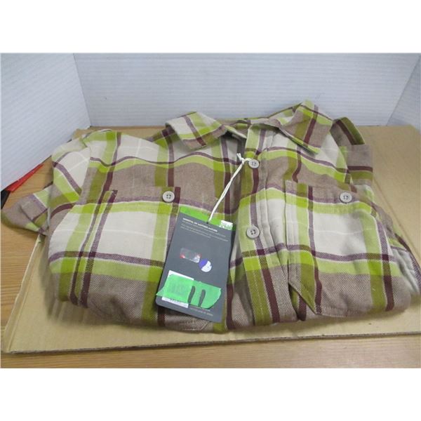 NEW:  MEN'S PLAID SHIRT (SIZE LARGE) (BROWN)