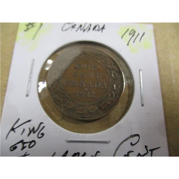 1911 CANADA KING GEORGE V LARGE PENNY