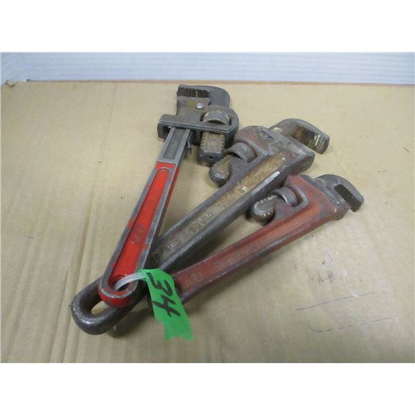 ESTATE:  SET OF 3 PIPE WRENCHES