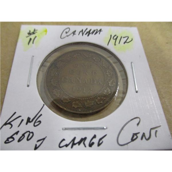 1912 CANADA KING GEORGE V LARGE PENNY