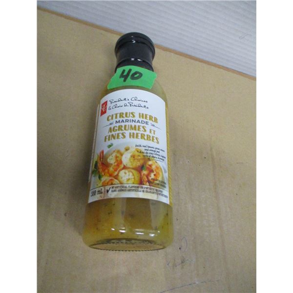 SHELF PULLS (AS IS):  CITRUS & HERB MARINADE (350ML) - BOTTLE