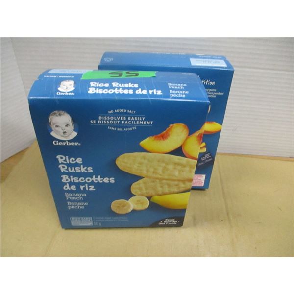 SHELF PULLS (AS IS):  RICE RUSKS - 2 BOXES