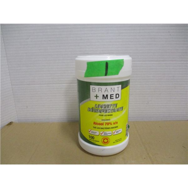 NEW:  BRENT MEDI-WIPES (100) - PER TUB