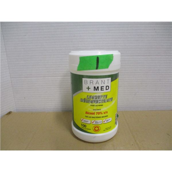 NEW:  BRENT MEDI-WIPES (100) - PER TUB