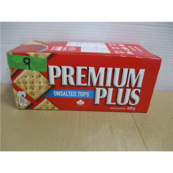 SHELF PULLS (AS IS):  PREMIUM PLUS CRACKERS (450G) - BOX