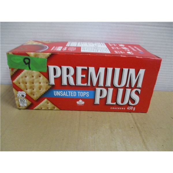 SHELF PULLS (AS IS):  PREMIUM PLUS CRACKERS (450G) - BOX