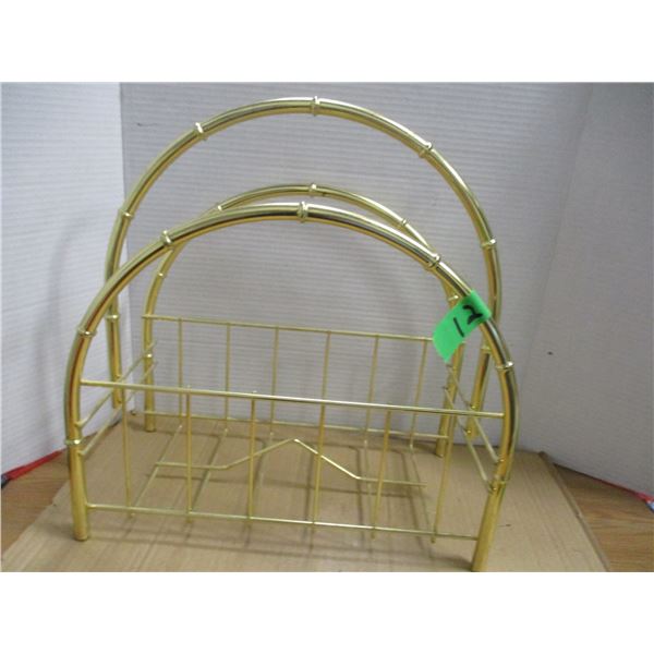 ESTATE:  BRASS MAGAZINE RACK