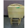 Image 1 : ESTATE:  SET OF 4 TV TRAYS AND STAND
