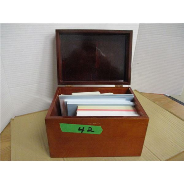ESTATE:  WOOD BOX C/W RECIPES