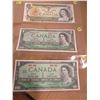 Image 1 : 1973, 1954, & 1967 LAST OF CANADA $1 BILLS