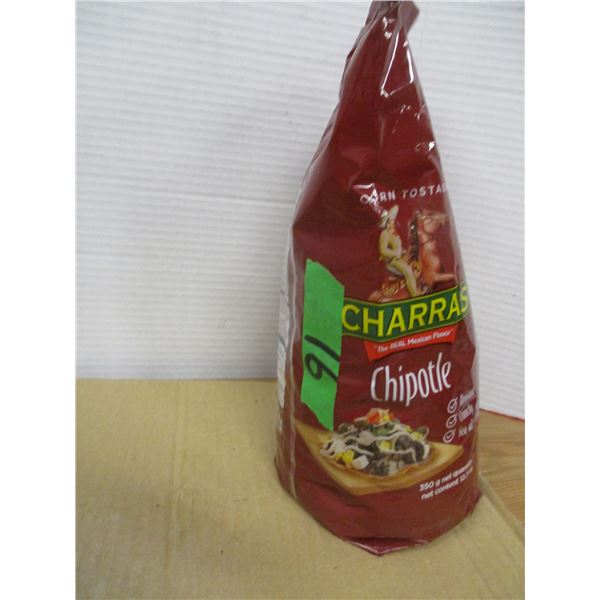 SHELF PULLS (AS IS):  CHARRAS CHIPOTLE TOSTADOS