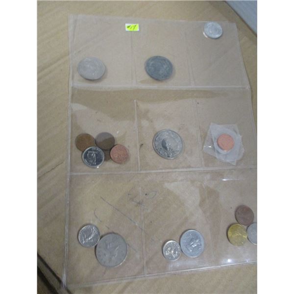 STOCK SHEET OF CANADA & WORLD COLLECTABLE COINS