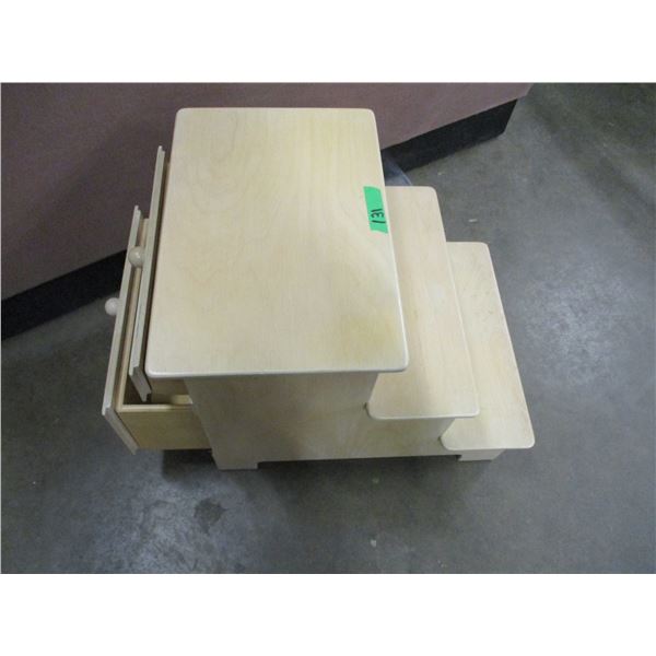 ESTATE:  3 STEP STOOL C/W DRAWERS