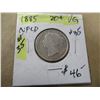Image 1 : 1885 NEWFOUNDLAND VICTORIAN 20 CENT SILVER