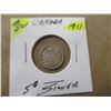 Image 1 : 1911 KING GEROGE V CANADA SILVER FIVE CENT
