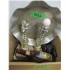 Image 1 : ESTATE:  BOX C/W LAMPS, BOTTLES, TRAY, ETC