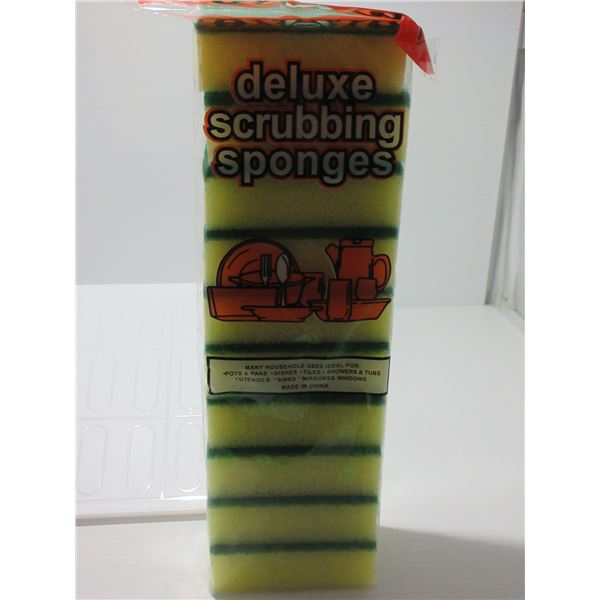 NEW:  DELUXE SCRUBBING SPONGES (10) - PER PACKAGE