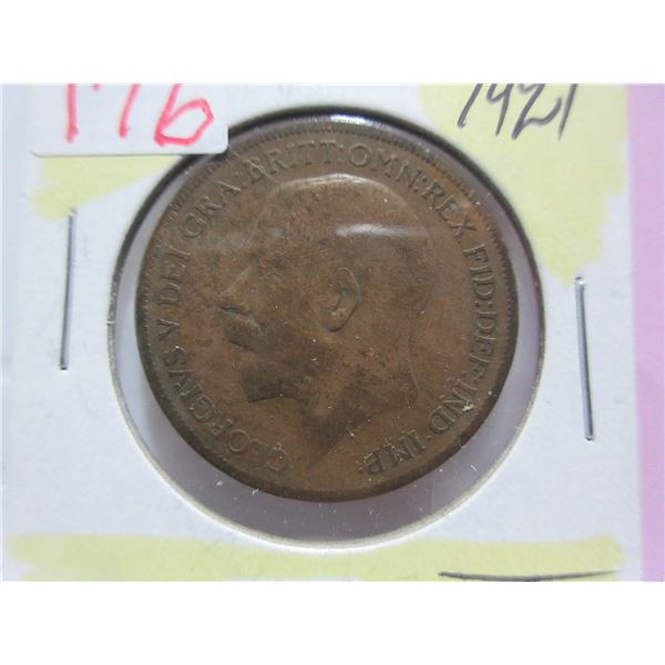 1921 KING GEORGE V ONE PENNY (#176)