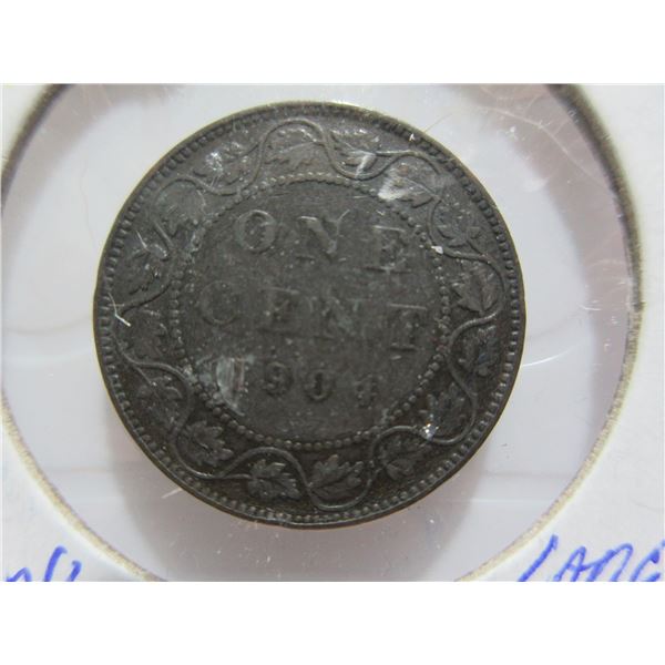 COIN:  1904 CANADA KING EDWARD VII LARGE CENT