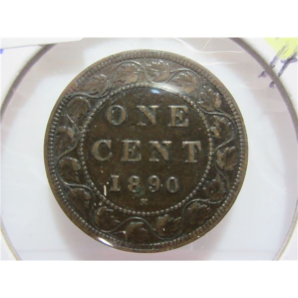 1890H CANADA VICTORIAN ONE PENNY (LARGE 0)