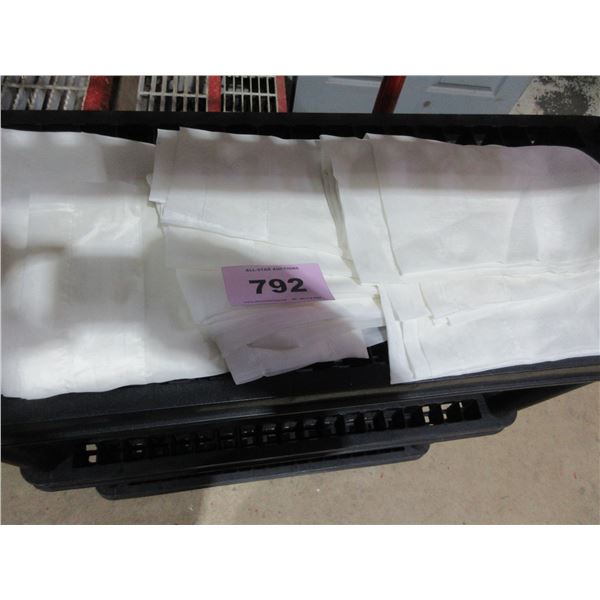 3 WHITE SHEAR CURTAINS (APPROX. 40 X 80")