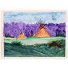 Image 1 : Vic Runnels Original Lakota Watercolor [170700]